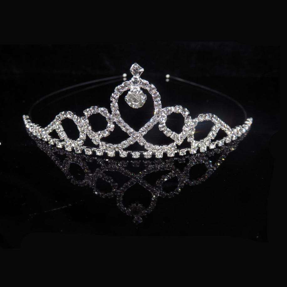 Korean Style Bridal Crown Headdress Diamond Alloy Women's Hair Band Accessories Girls Children Diamond Jewelry Wholesale - Amazitshop