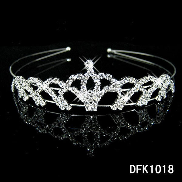 Korean Style Bridal Crown Headdress Diamond Alloy Women's Hair Band Accessories Girls Children Diamond Jewelry Wholesale - Amazitshop