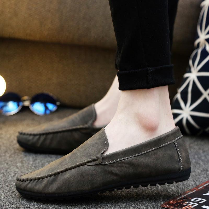 Korean trend men's casual shoes lazy one pedal - Amazitshop