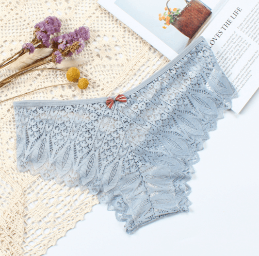 Lace Bow Knot Crossover Women's Briefs - Amazitshop