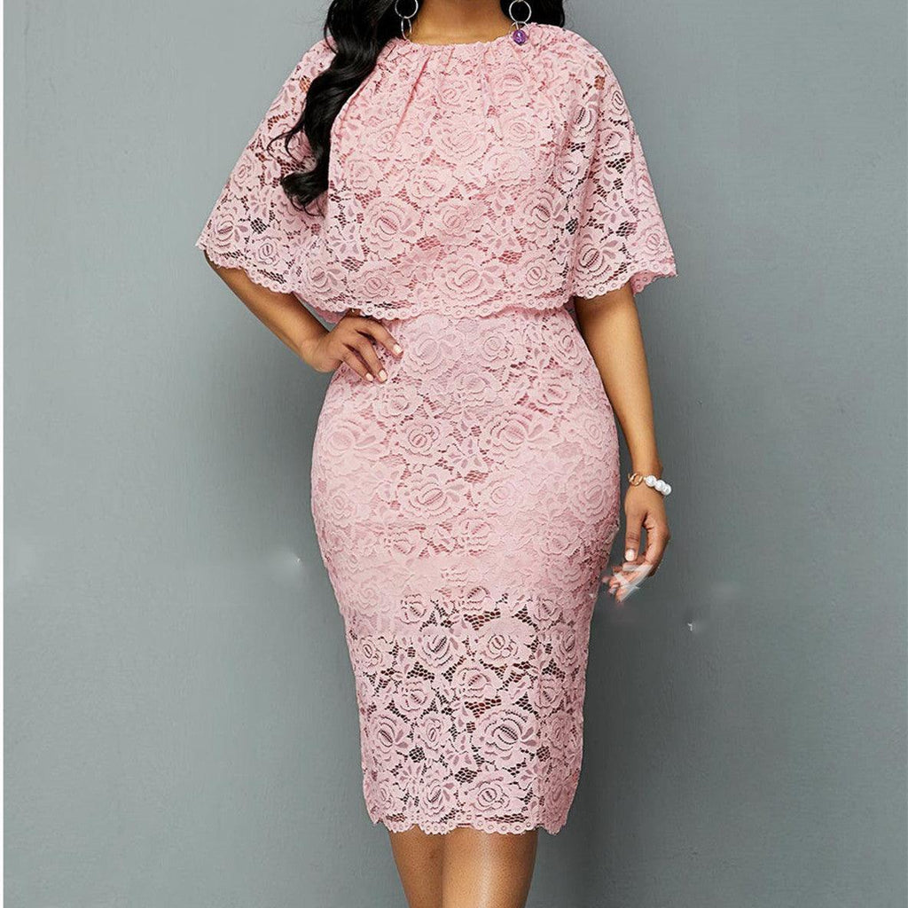 Lace Dresses For Women Fashion New Africa Sexy Wedding Outfit 4XL 5XL Plus Size Maxi Dress Dashiki Ankara Robe - Amazitshop