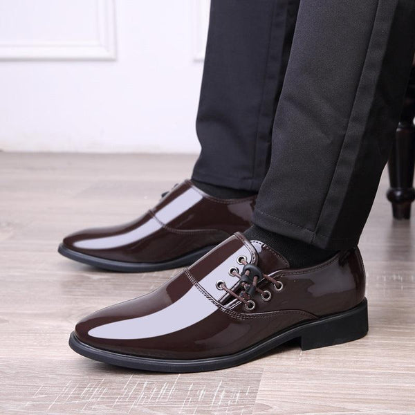 Lace - Up Leather Shoes Men Business Casual Shoes Men - Amazitshop