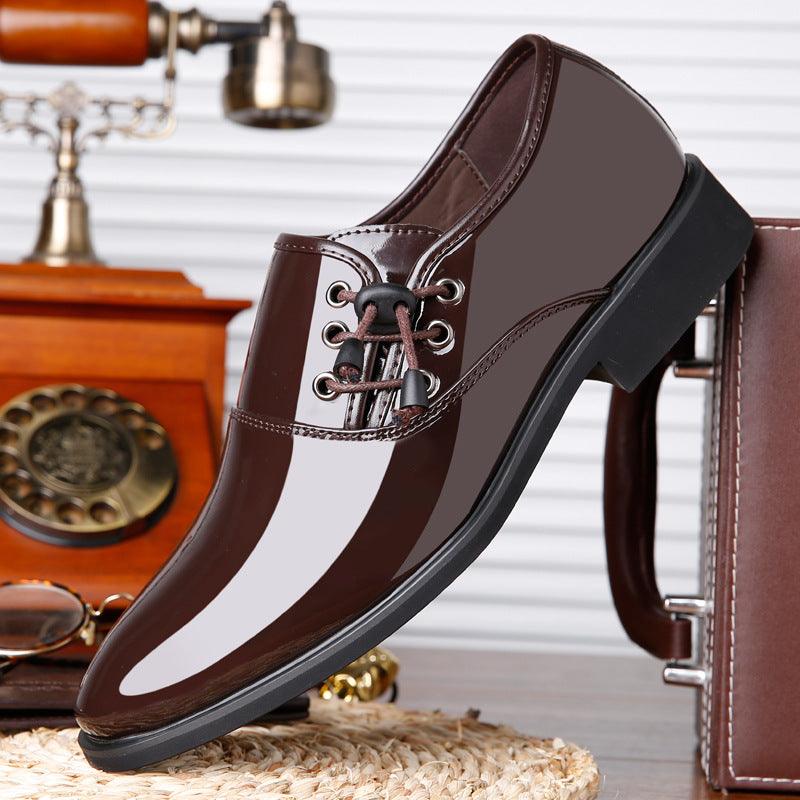 Lace - Up Leather Shoes Men Business Casual Shoes Men - Amazitshop