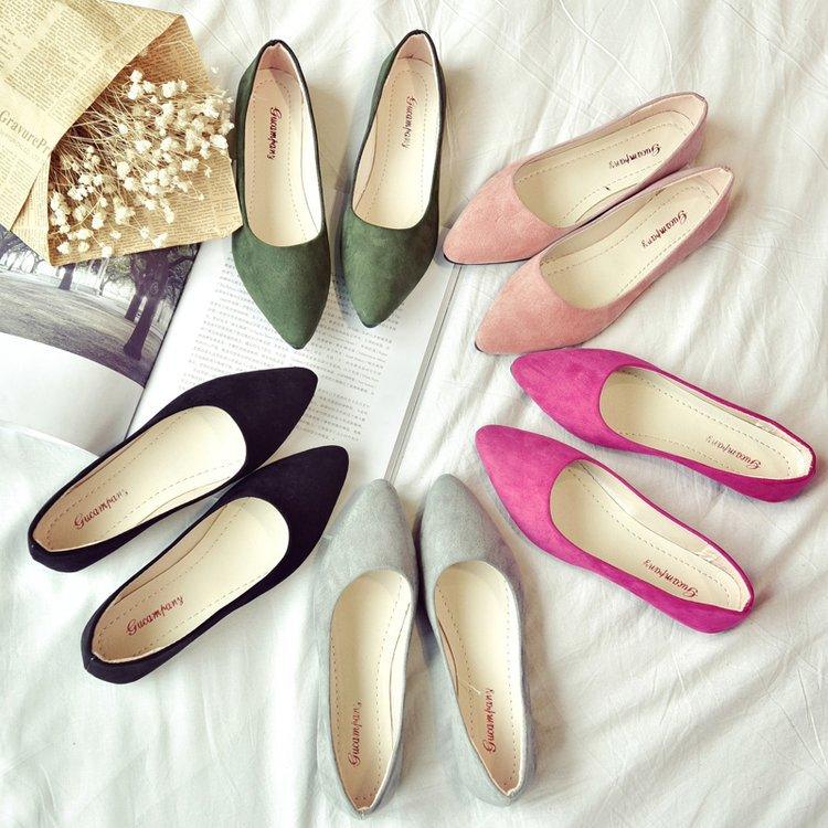Ladies Suede Flats - Amazitshop