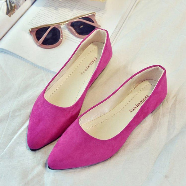 Ladies Suede Flats - Amazitshop