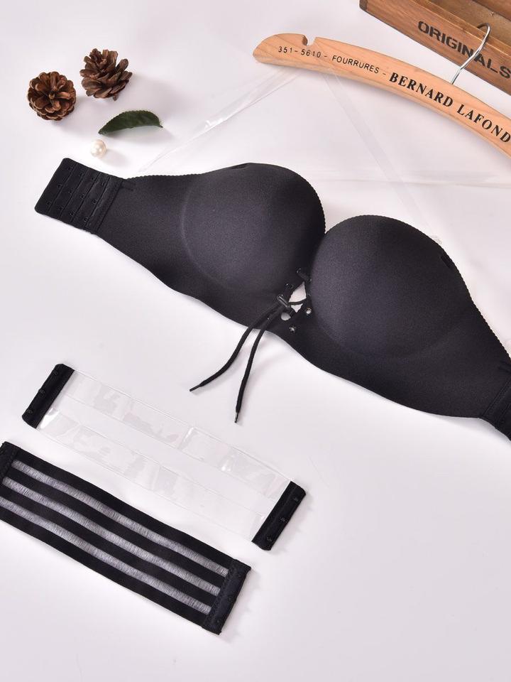 Lala goddess pull B drawstring bra No steel ring seamless small chest gather adjustment sexy bra lingerie - Amazitshop