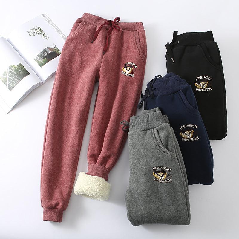 Lamb velvet sweatpants Trousers - Amazitshop