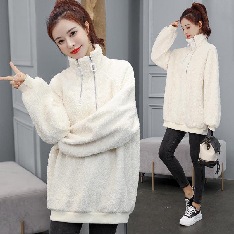 Lamb wool turtleneck top - Amazitshop