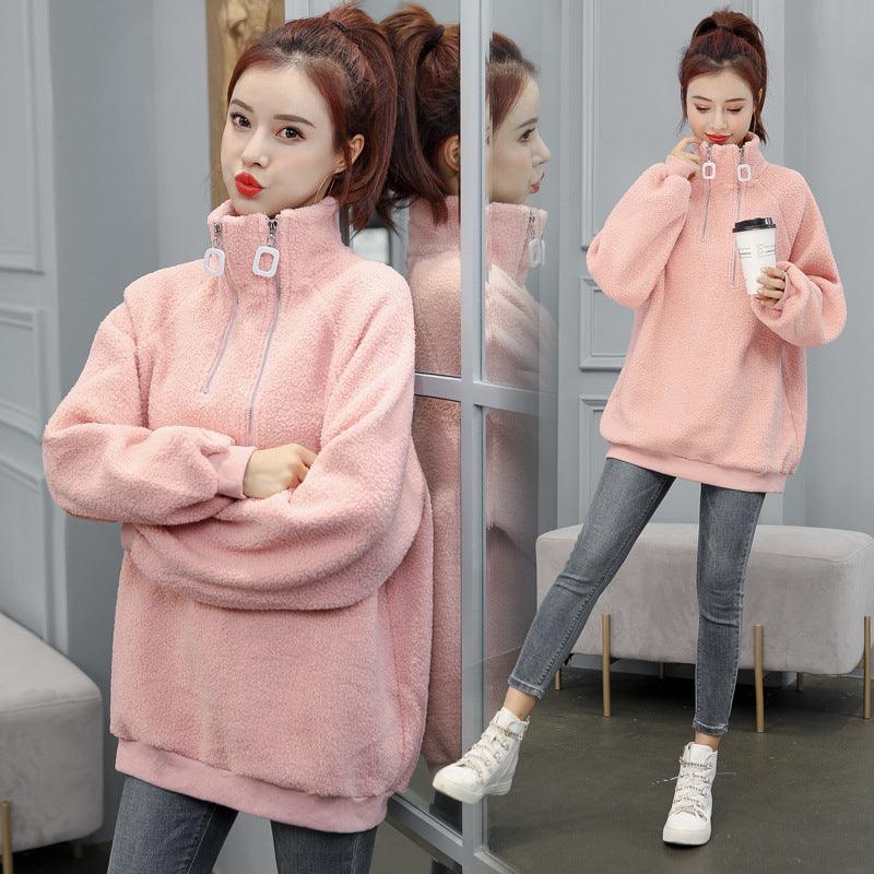 Lamb wool turtleneck top - Amazitshop