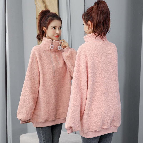 Lamb wool turtleneck top - Amazitshop