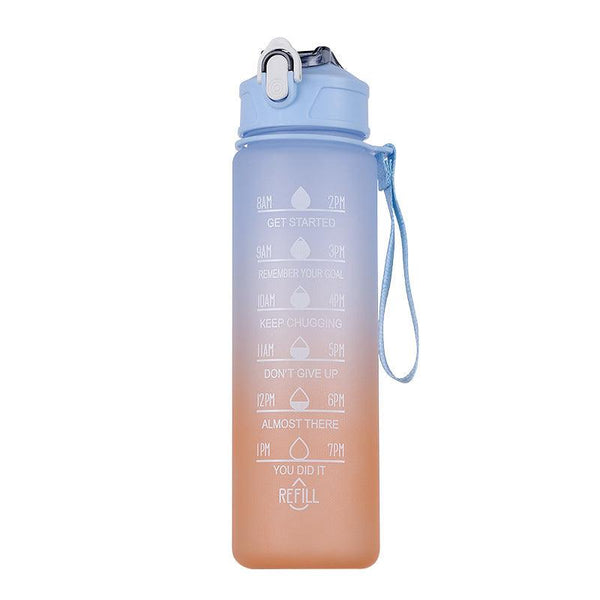 Large Capacity Sports Plastic Scale Water Bottle Portable Sports Bottle Portable Drinking Cup With Straw - Amazitshop
