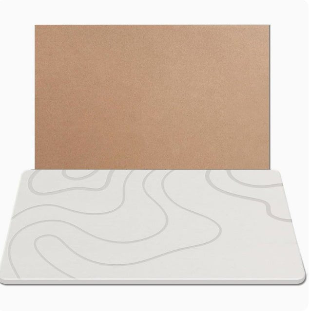 Large Stone Bath Mat, 32''x20'' Non - Slip Diatomaceous Earth Stone Bath Mat, Super Absorbent Quick Drying for Bathroom/Kitchen, Easy to Clean - Amazitshop