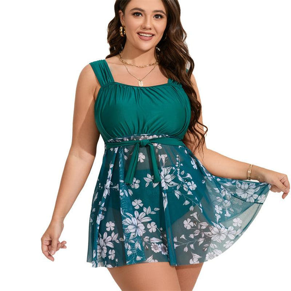 Large Women's Printed Mesh Skirt Swimwear - Amazitshop