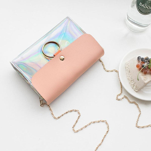 Laser Crossbody Bag For Women Chain Mini Shoulder Bag Circle Small Messenger Bag Ladies Handbags and Purses evening clutch bags - Amazitshop