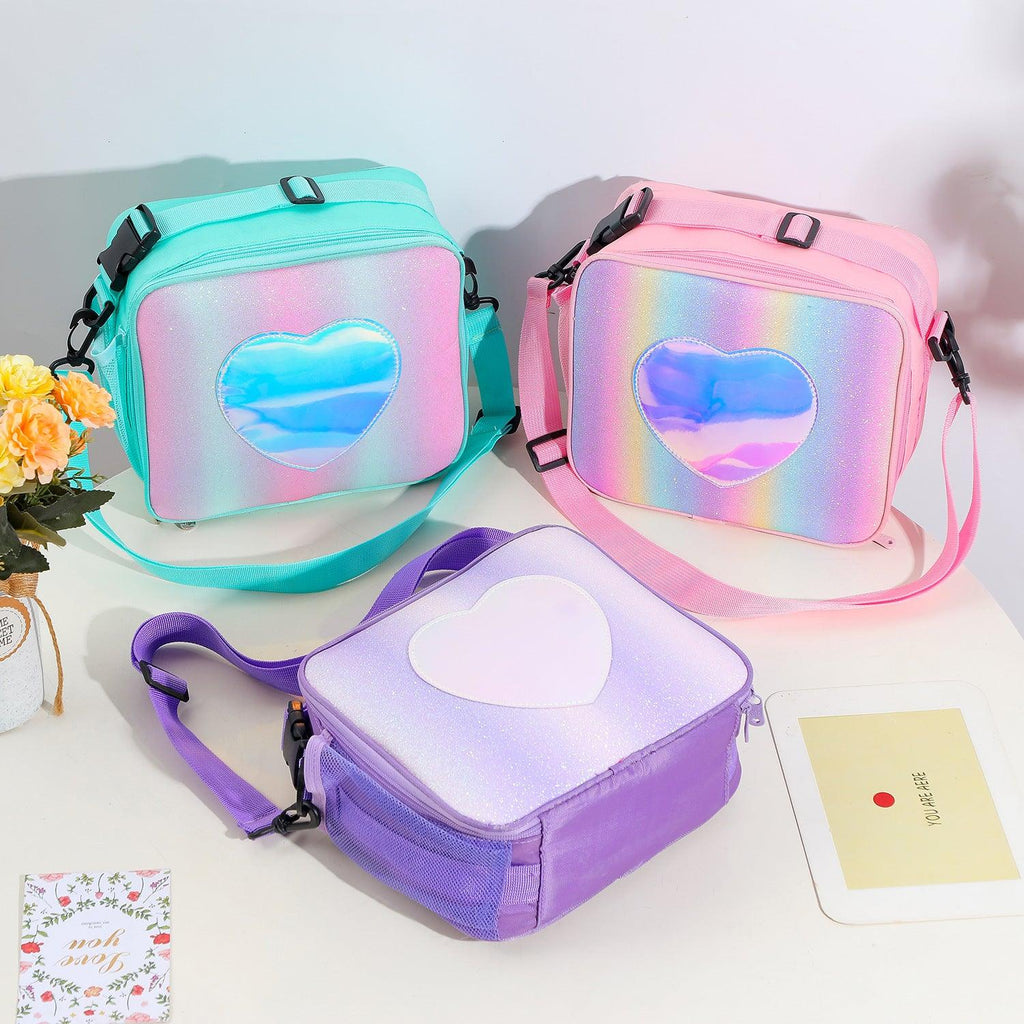 Laser Simple Rainbow Color Insulation Bento Bag - Amazitshop