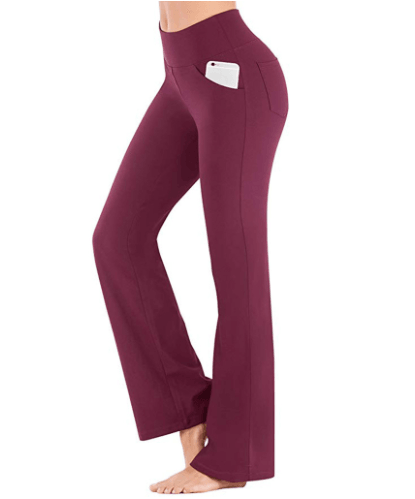 Lavender Wide Leg Trousers High Waist Casual Girls Yoga Pants - Amazitshop