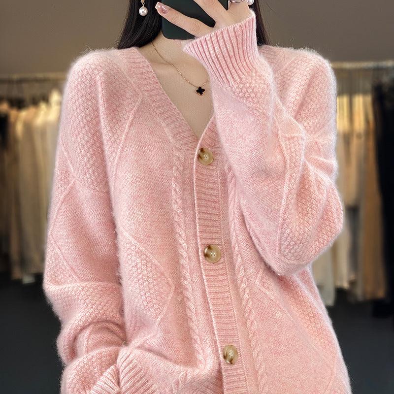 Lazy Knitted Sweater Coat Outer Tops - Amazitshop