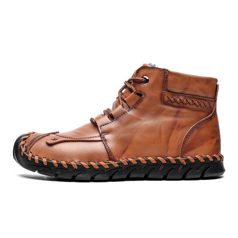 Leather shoes leather men casual shoes - Amazitshop