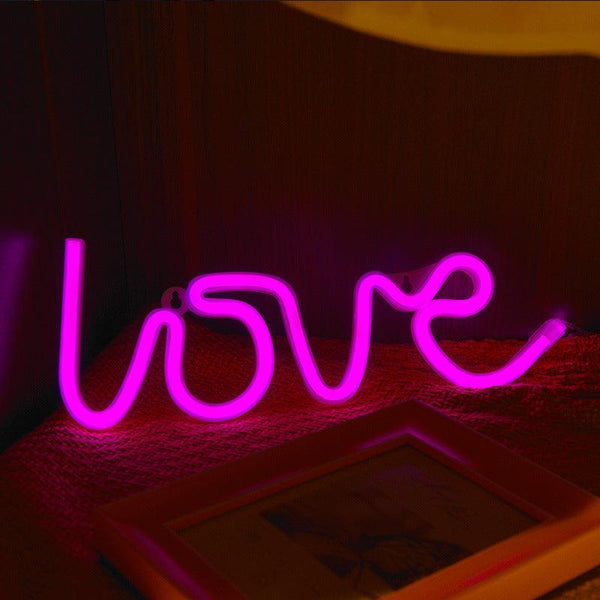 Led Neon Sign Light SMD2835 Indoor Night light Love Pink Blue Green Red Model Holiday Xmas Party Wedding Decorations Table Lamps - Amazitshop
