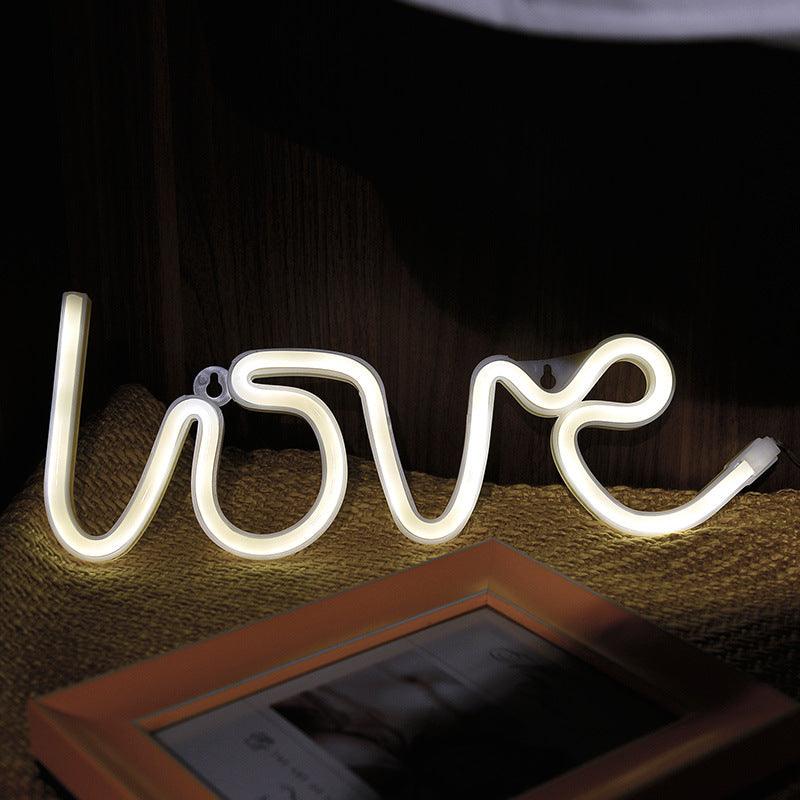 Led Neon Sign Light SMD2835 Indoor Night light Love Pink Blue Green Red Model Holiday Xmas Party Wedding Decorations Table Lamps - Amazitshop