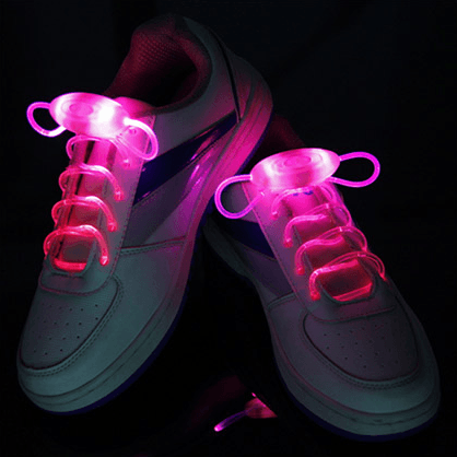 Led Sport Shoe Laces Glow Shoe Strings Round Flash Light Shoelaces - Amazitshop