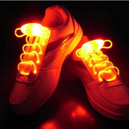Led Sport Shoe Laces Glow Shoe Strings Round Flash Light Shoelaces - Amazitshop