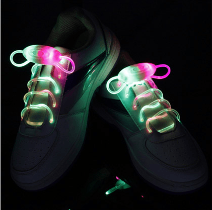 Led Sport Shoe Laces Glow Shoe Strings Round Flash Light Shoelaces - Amazitshop