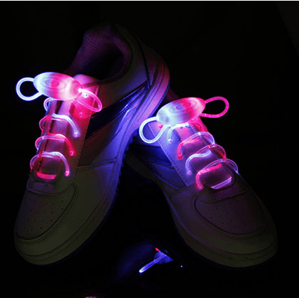 Led Sport Shoe Laces Glow Shoe Strings Round Flash Light Shoelaces - Amazitshop