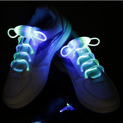 Led Sport Shoe Laces Glow Shoe Strings Round Flash Light Shoelaces - Amazitshop