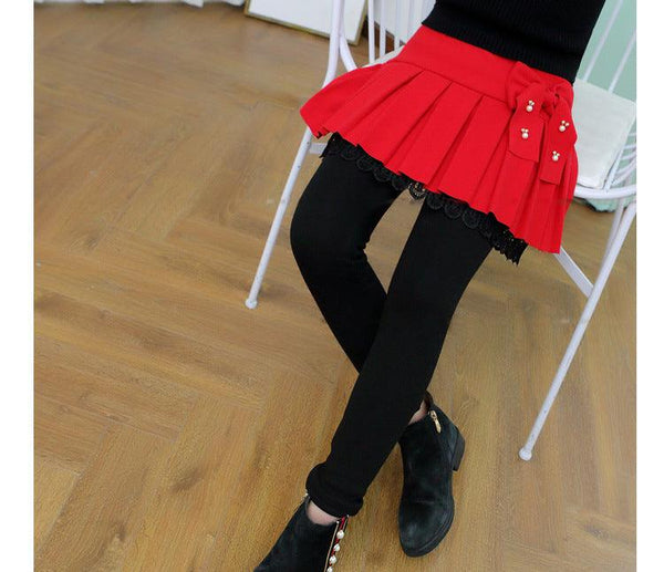 Leggings Thickened Fake Two - piece Girl Short Skirt Pants - Amazitshop