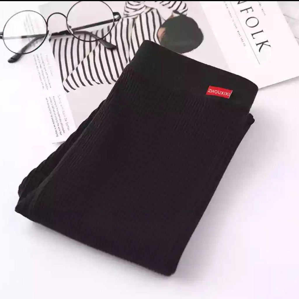 Leggings Women's Outer Wear Thin High Waist Vertical - Amazitshop