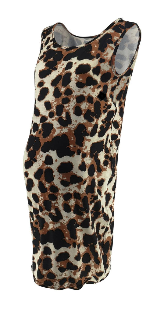 Leopard Dress Summer Sleeveless Pregnant Women - Amazitshop