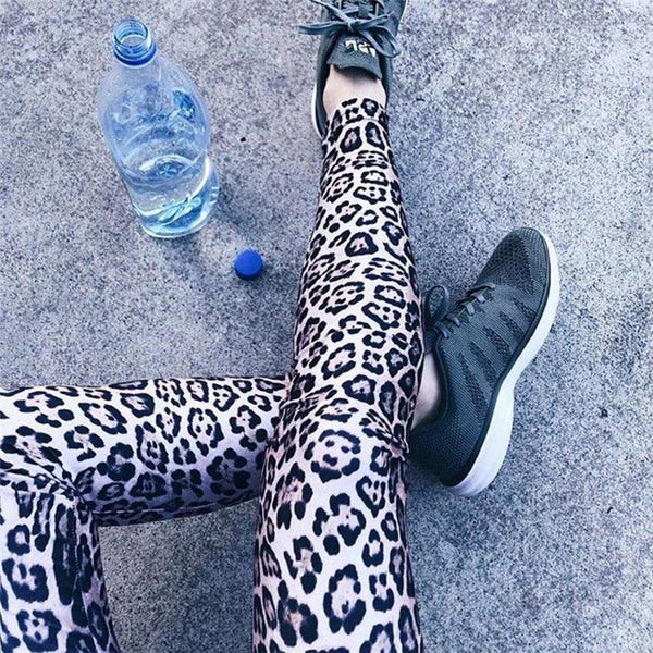 Leopard Print Pants Sexy Push Up Leggings Women High Waist Trousers Fashion Sexy Workout Polyester fitness trousers Activewear - Amazitshop