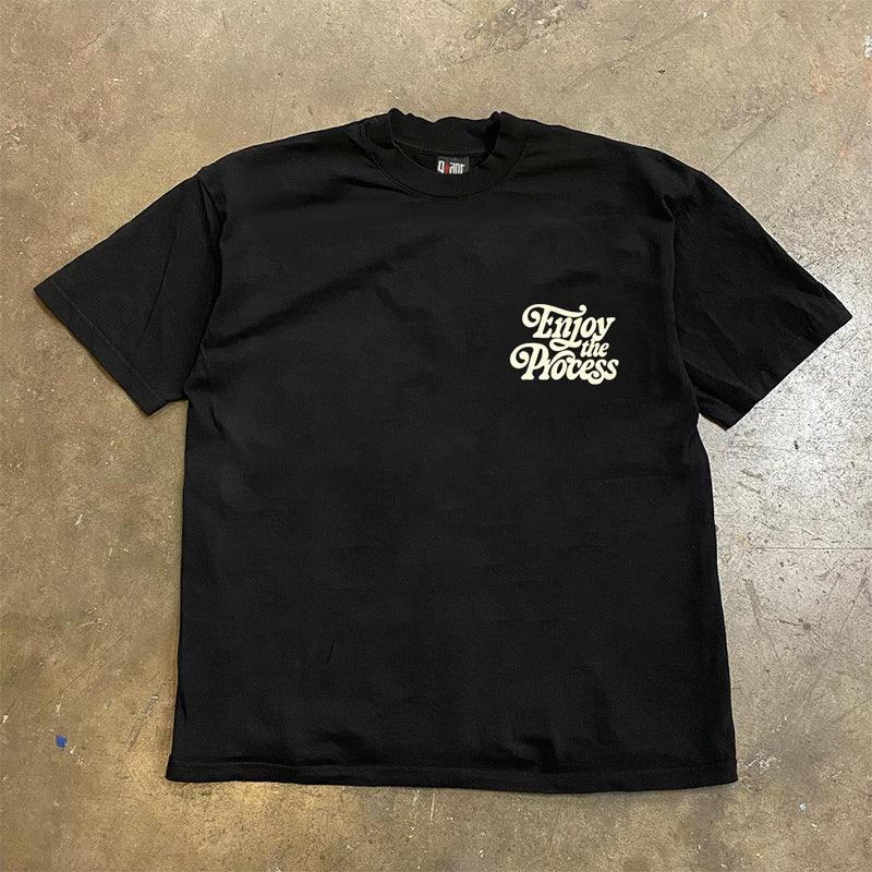 Letter Men And Women Couples Loose Design Tops - Amazitshop