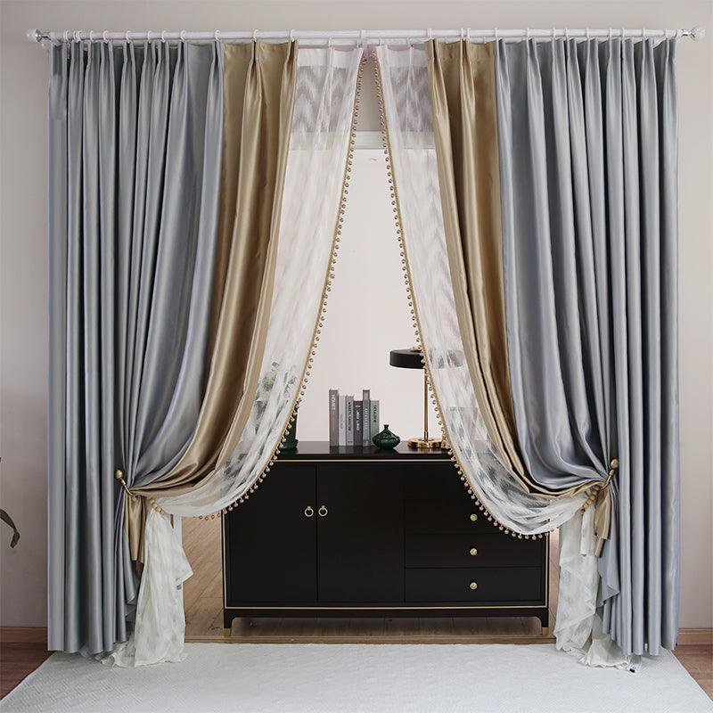 Light Luxury High - end Modern Minimalist Blackout Living Room Bedroom Environmental Protection Curtain - Amazitshop