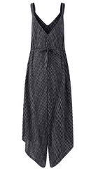 Light Ripe Women's Striped Suspenders Loose One - piece Cropped Pants - Amazitshop