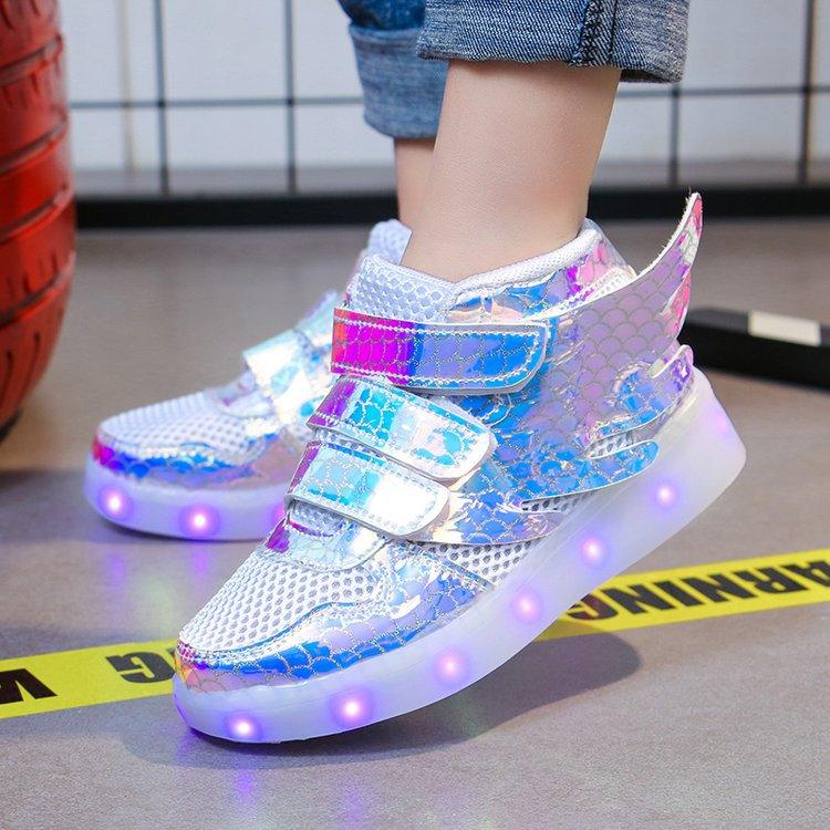 Lights up, children's sneakers, glitter shoes - Amazitshop
