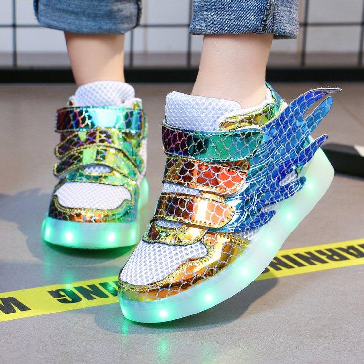 Lights up, children's sneakers, glitter shoes - Amazitshop