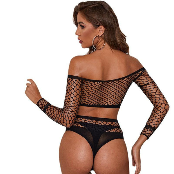 Lingerie Vest Backless Sexy Hollow Skirt Bag Hip Mesh - Amazitshop