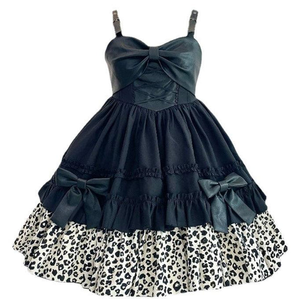Lolita Sweet Cool Leopard Jsk Babes Punk Y2k - Amazitshop