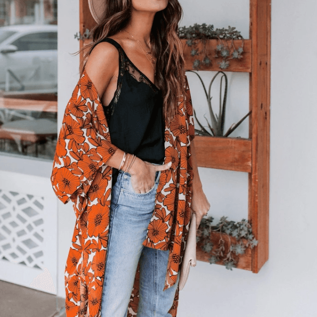 Long kimono cardigan - Amazitshop