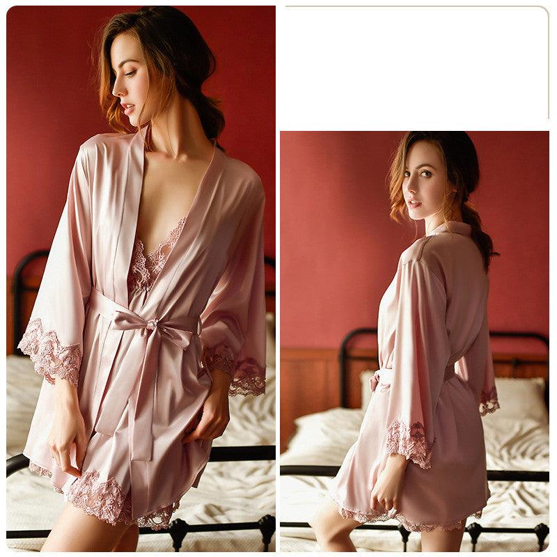 Long Nightgown Bridal Dressing Gown Home Service Suit - Amazitshop