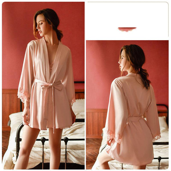 Long Nightgown Bridal Dressing Gown Home Service Suit - Amazitshop