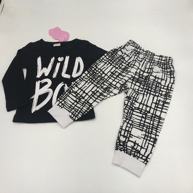 Long Short Sleeve Top Pants 2pcs Sport Suit Baby Clothing Set - Amazitshop