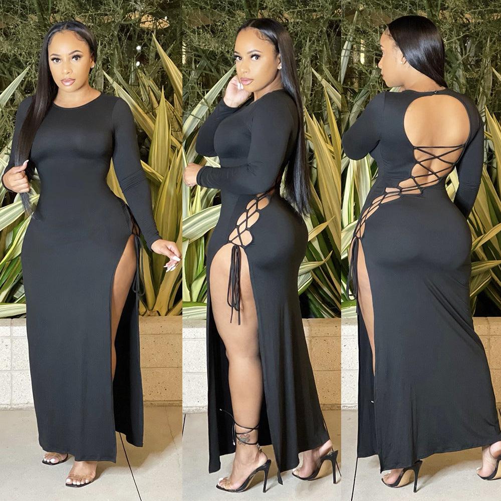 Long Sleeve Dress Women's Clothing - Amazitshop