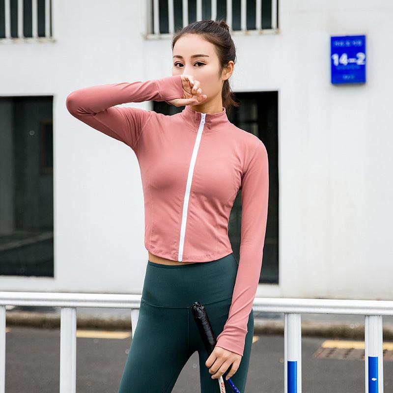 Long Sleeve Yoga Sports Top Workout Wear Women's Sports Jacket Women's Running Wear - Amazitshop