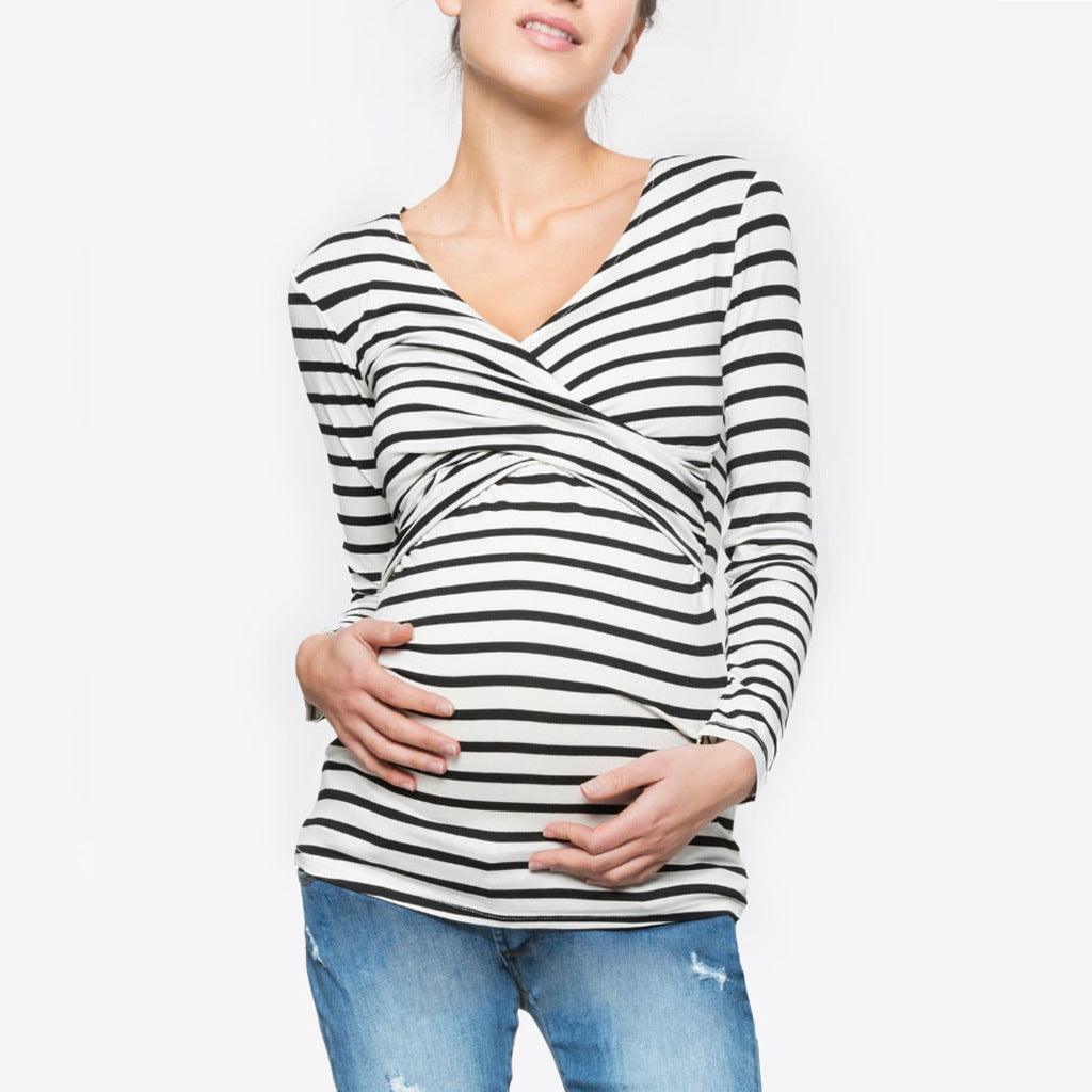 Long - sleeved breastfeeding tops - Amazitshop