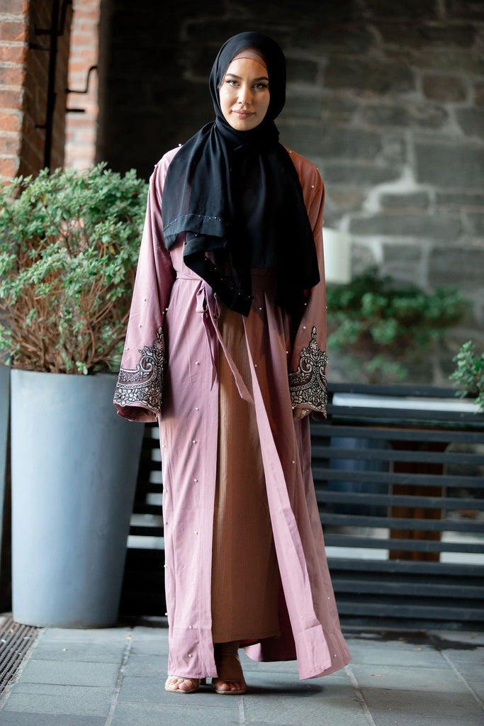 Long Sleeved Embroidered Beaded Robe For Women - Amazitshop