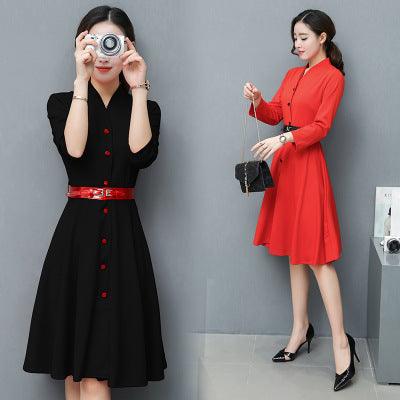 Long sleeved winter dresses - Amazitshop