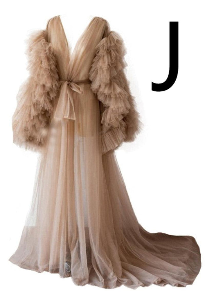 Long Tulle Robe For Pregnant Women - Amazitshop